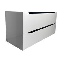 WASCHBECKENUNTERSCHRANK hängend - Weiß - B120 x H57 cm - SELITA - Weiß, Holz (120/57/46cm) - Vente-Unique