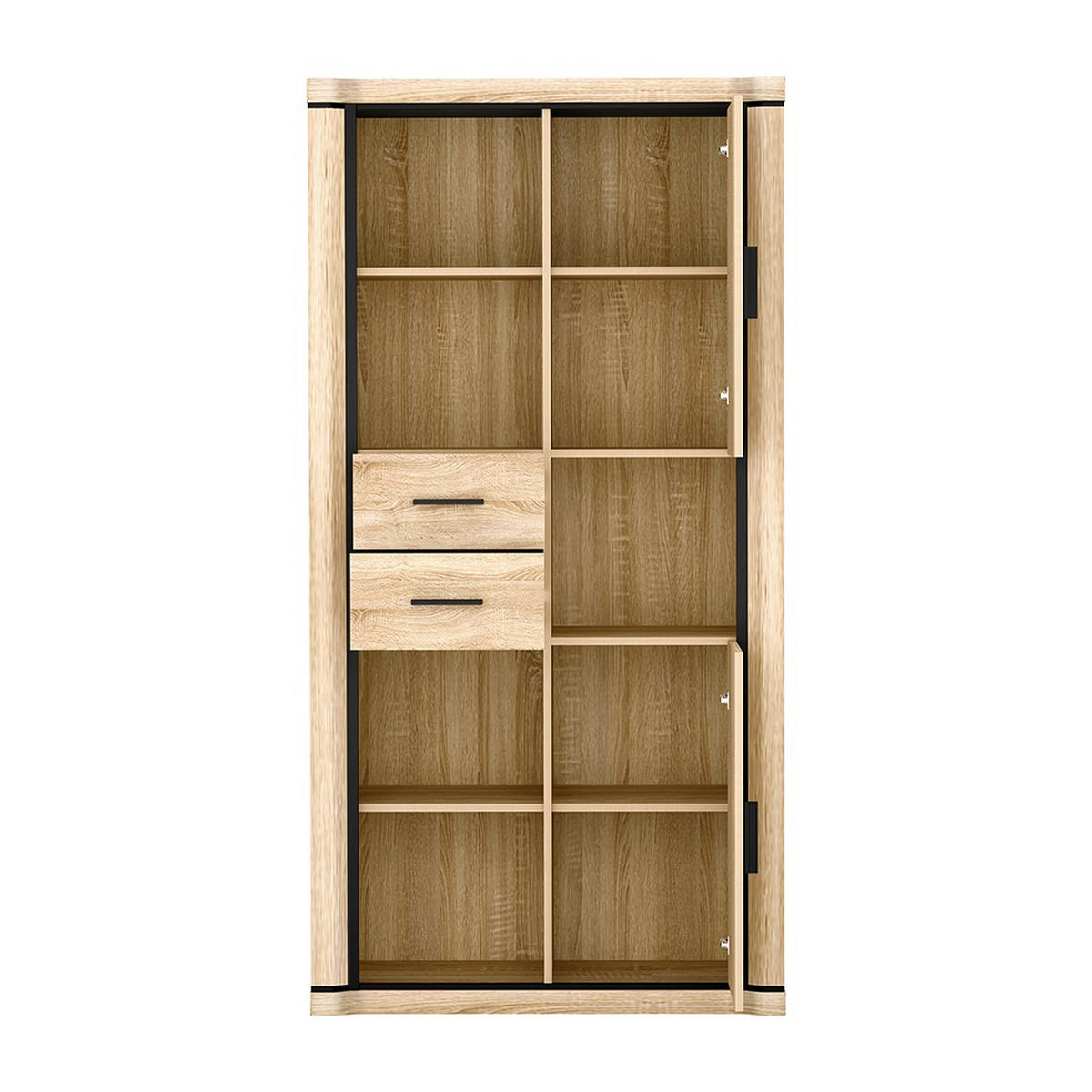 REGAL Dallas D-23 97 x 192 x 45 cm Eiche Sonoma - Sonoma Eiche, Holzwerkstoff/Kunststoff (97/192/45cm) - Koseto