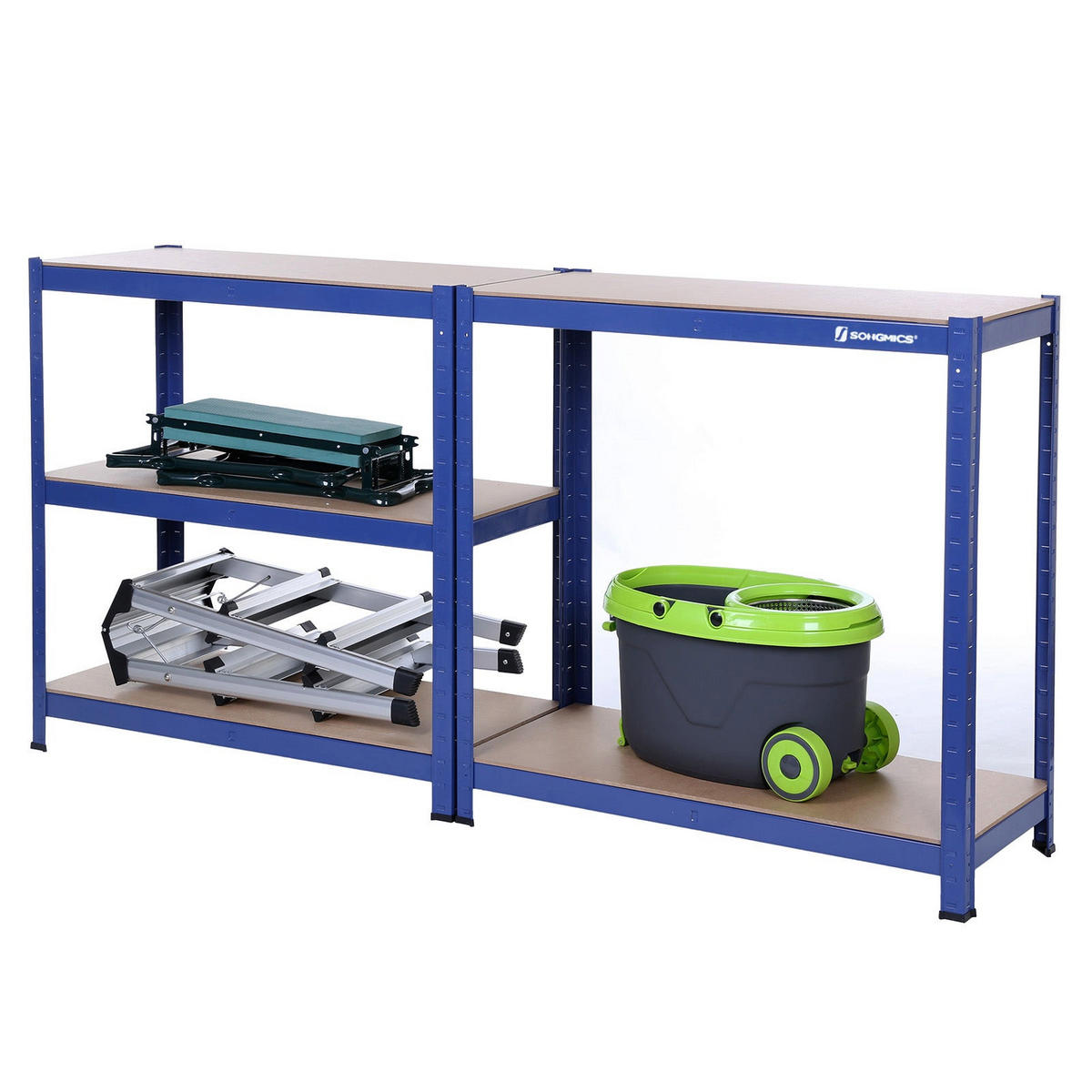STANDREGAL - Blau, Metall (75/150/30cm) - Hansiro