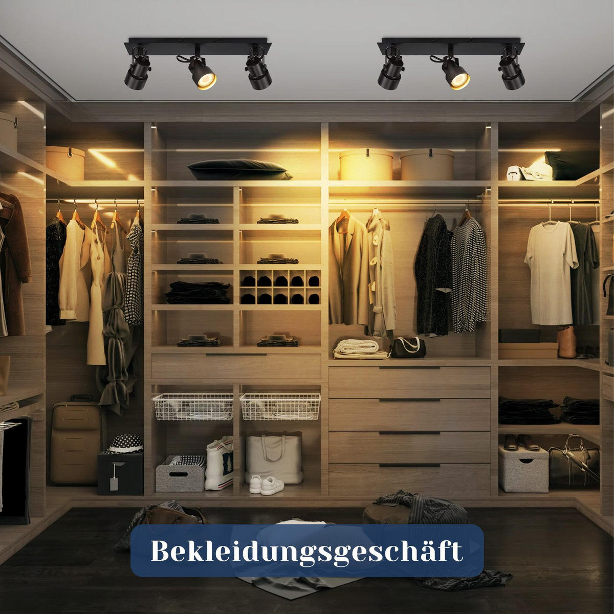 DECKENLEUCHTE Brilon 42/7/10.5cm - Schwarz, Metall (42/7/10.5cm) - Nettlife