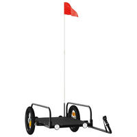 FAHRRADANHÄNGER Schwarz 122/53/31 Cm Eisen - Schwarz, Metall (53/31/122cm) - vidaXL