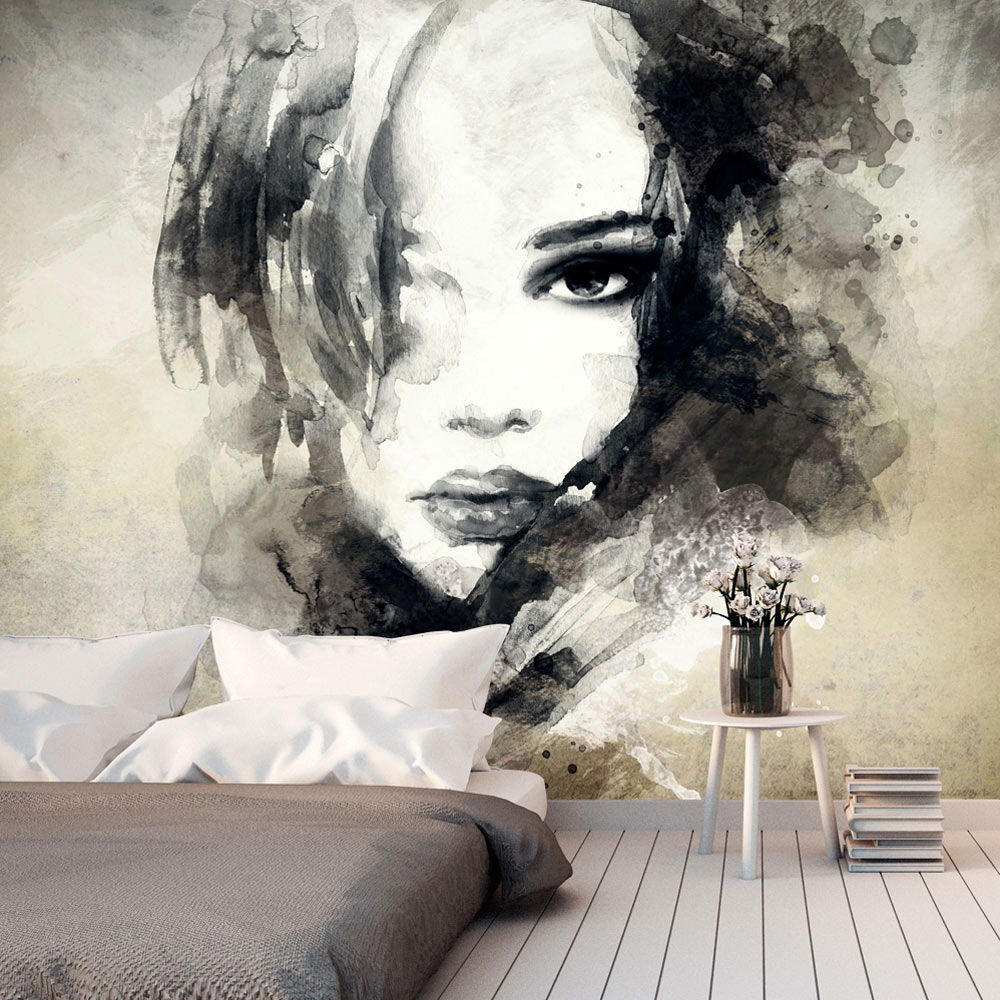 VLIESTAPETE Schwarz 100/70 cm - Beige/Schwarz, Textil (100/1cm) - KUNSTLOFT