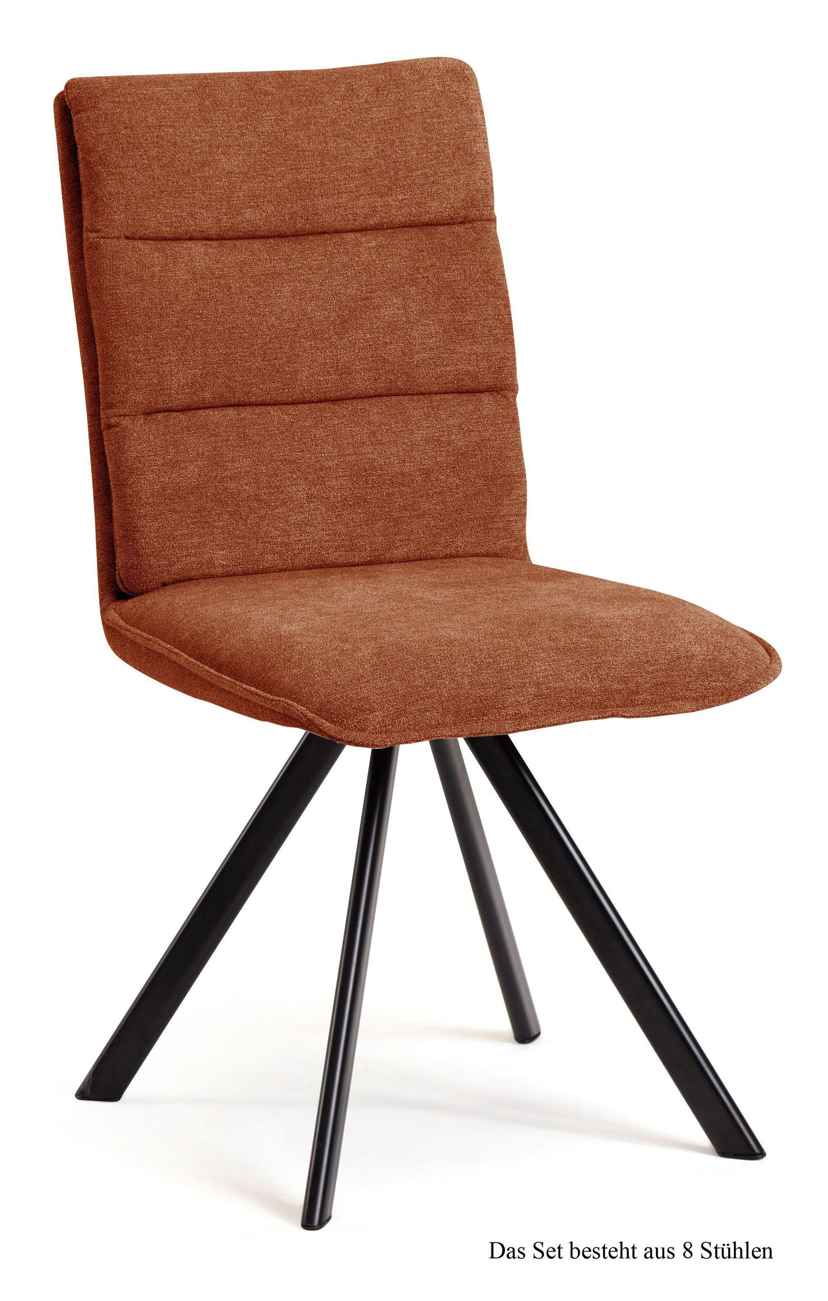 ESSZIMMERSTUHL drehbar (8er-Set) Devan 47x92x60 Schwarz/Cognac - Cognac/Schwarz, Kunststoff (60/92/47cm) - 58aufmkessel