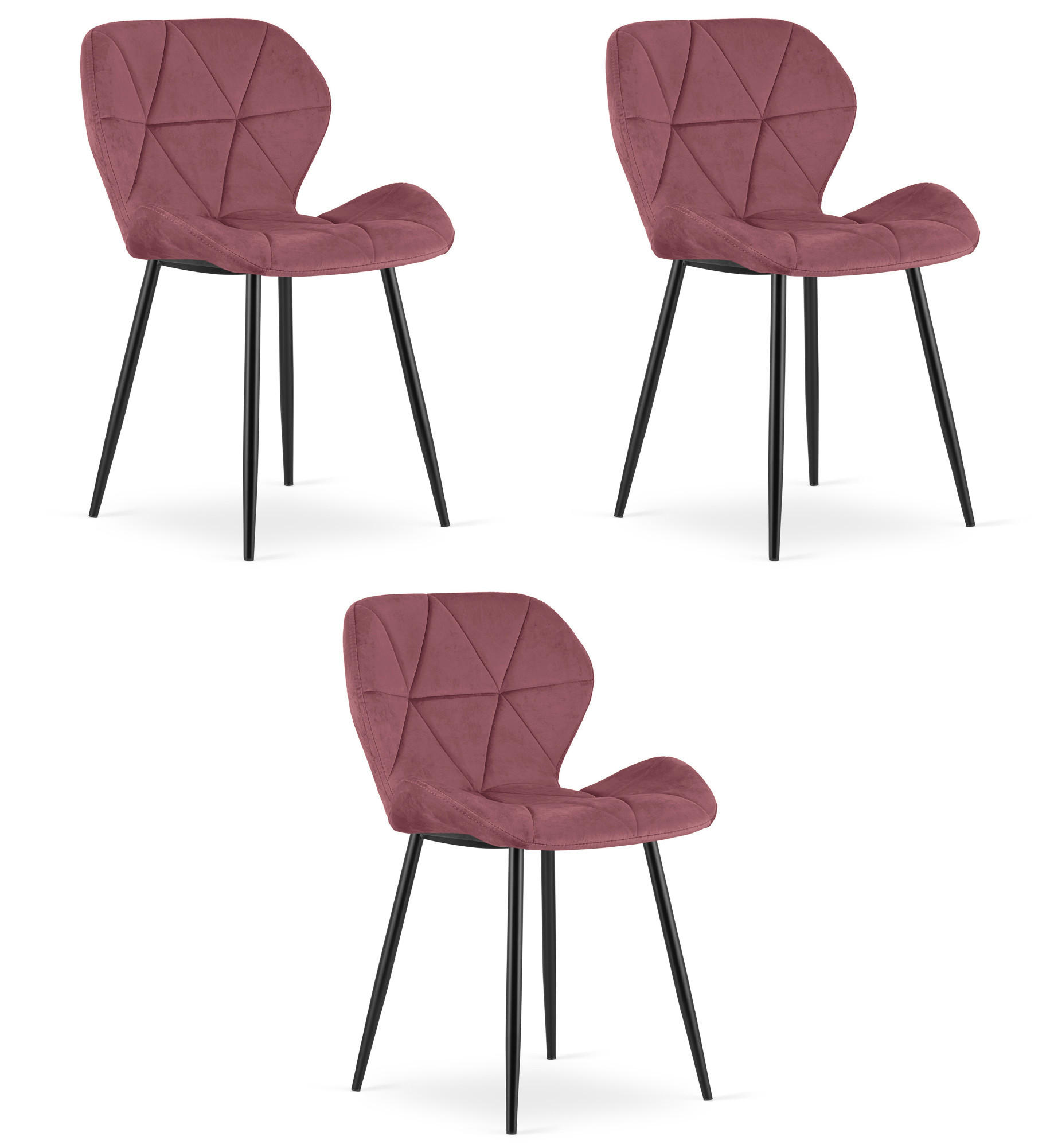 XXXLutz Stuhl Dunkelrosa 46x52x53 cm