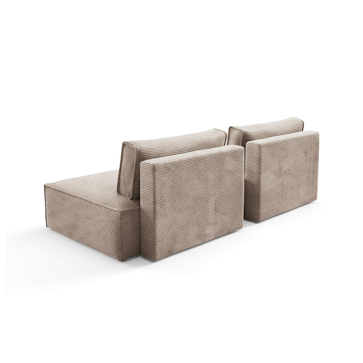 ECKSOFA Georgia Taupe - Taupe, Holz (236/148cm) - Petits-meubles