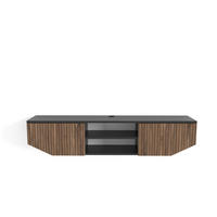 HÄNGENDE TV Einheit Hera Schwarz Alina - Schwarz, Holzwerkstoff (30/12.5/150cm) - Decorotika