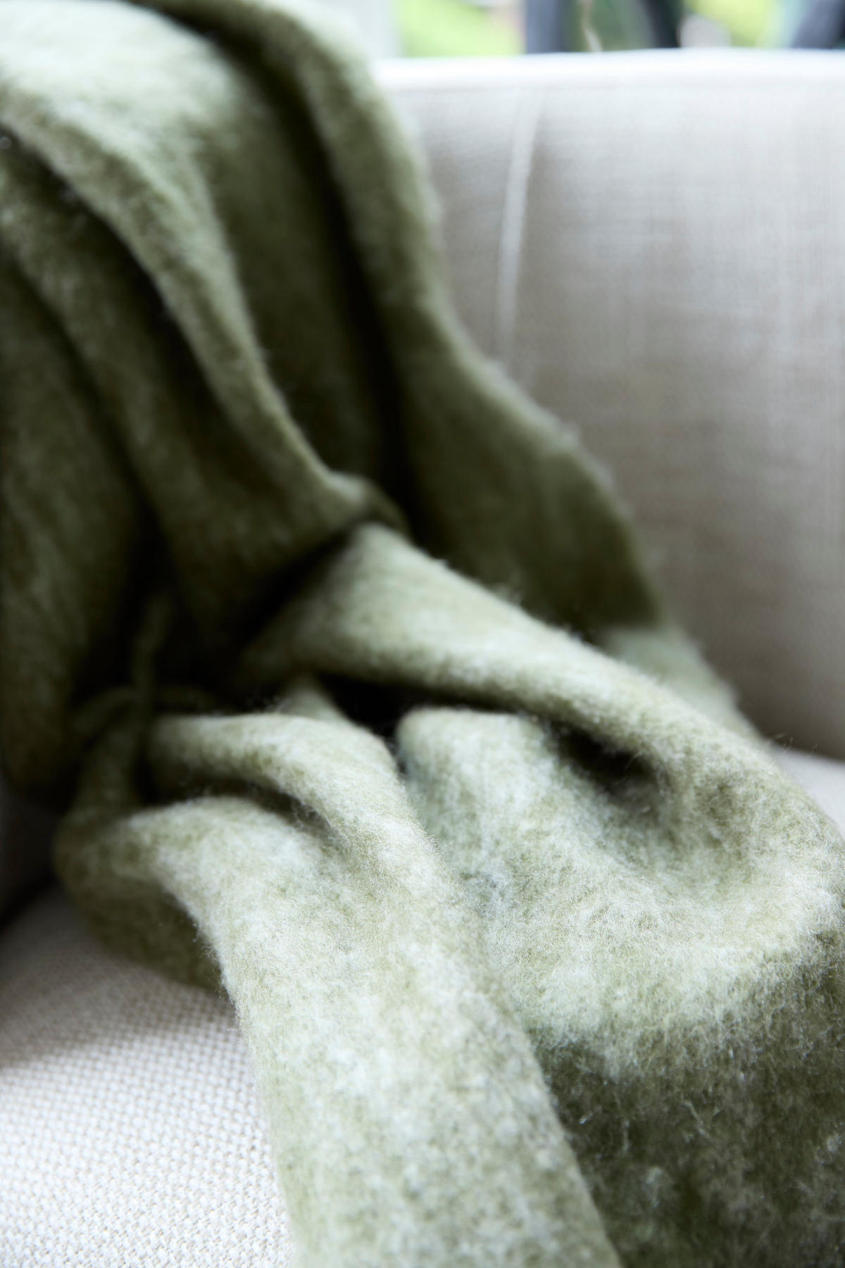 PLAID Guada Grün 170/130/0,5 cm - Grün, Textil (130/170cm) - Light & Living