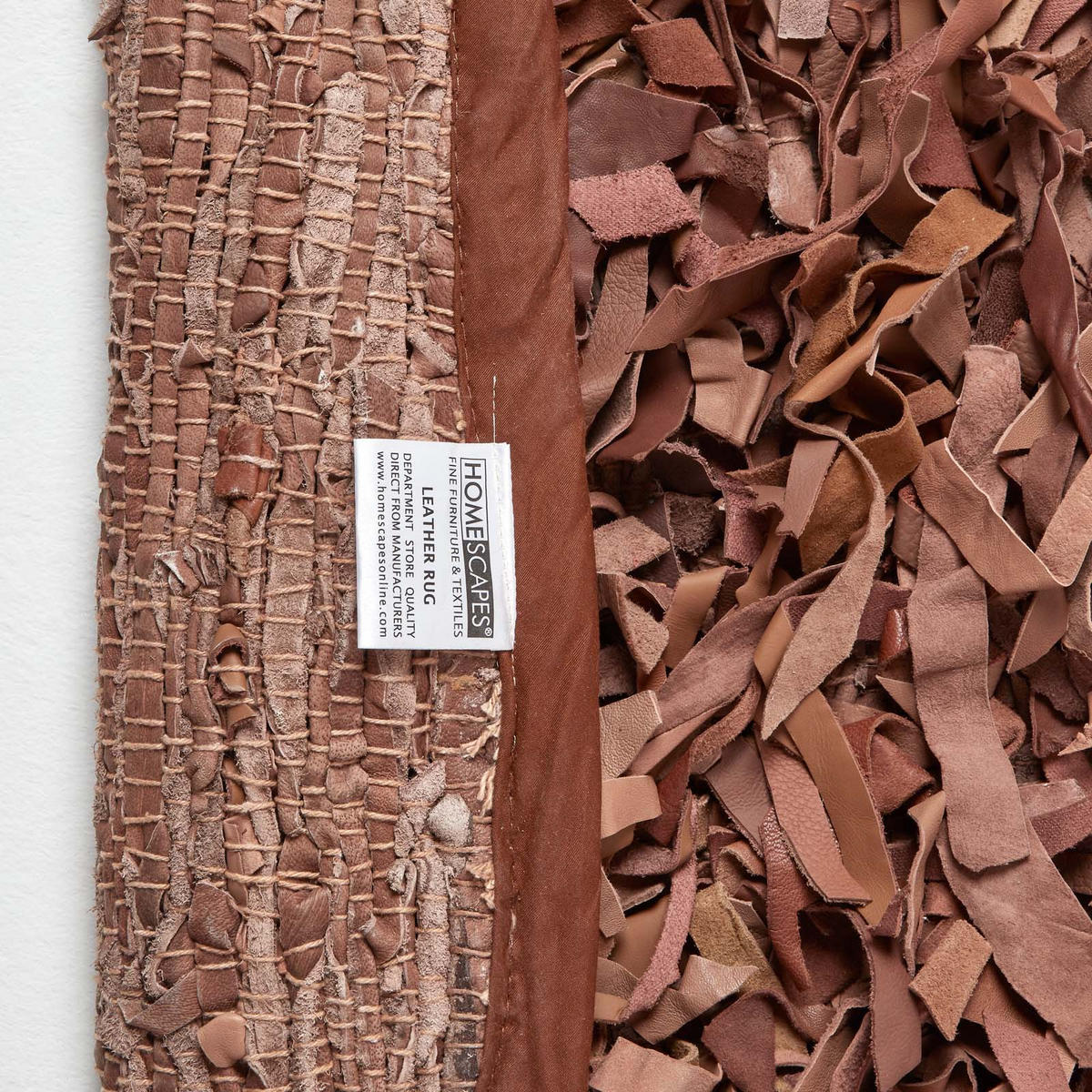SHAGGY-TEPPICH Dallas rund 150 cm - Cognac, Leder (150/150cm) - Homescapes