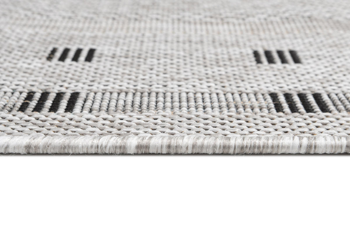 LÄUFER MELISSA Grau Modern Geometrisch 100/900 cm - Grau, Textil (100/900cm) - Tapiso