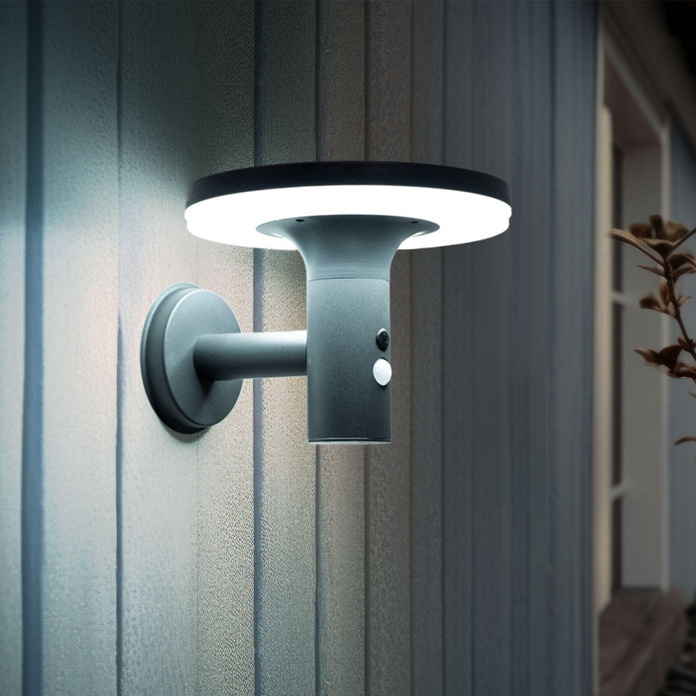 LED AUSSENLEUCHTE Solar Anthrazit Modern - Anthrazit, Metall (24/16/21cm)