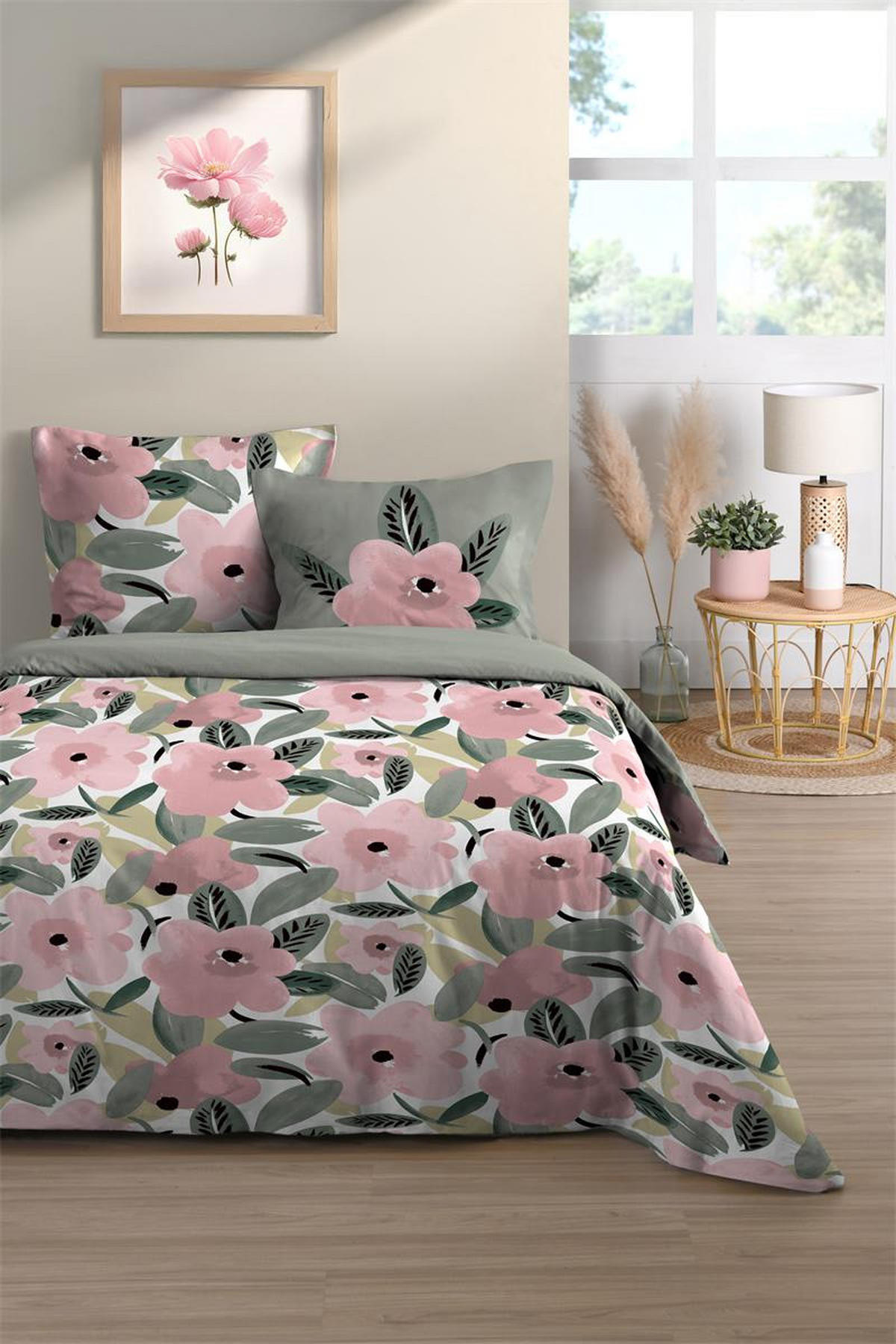 BETTWÄSCHE-SET Baumwolle Dorine 240/220 cm - Multicolor, Naturmaterialien (220/240cm)