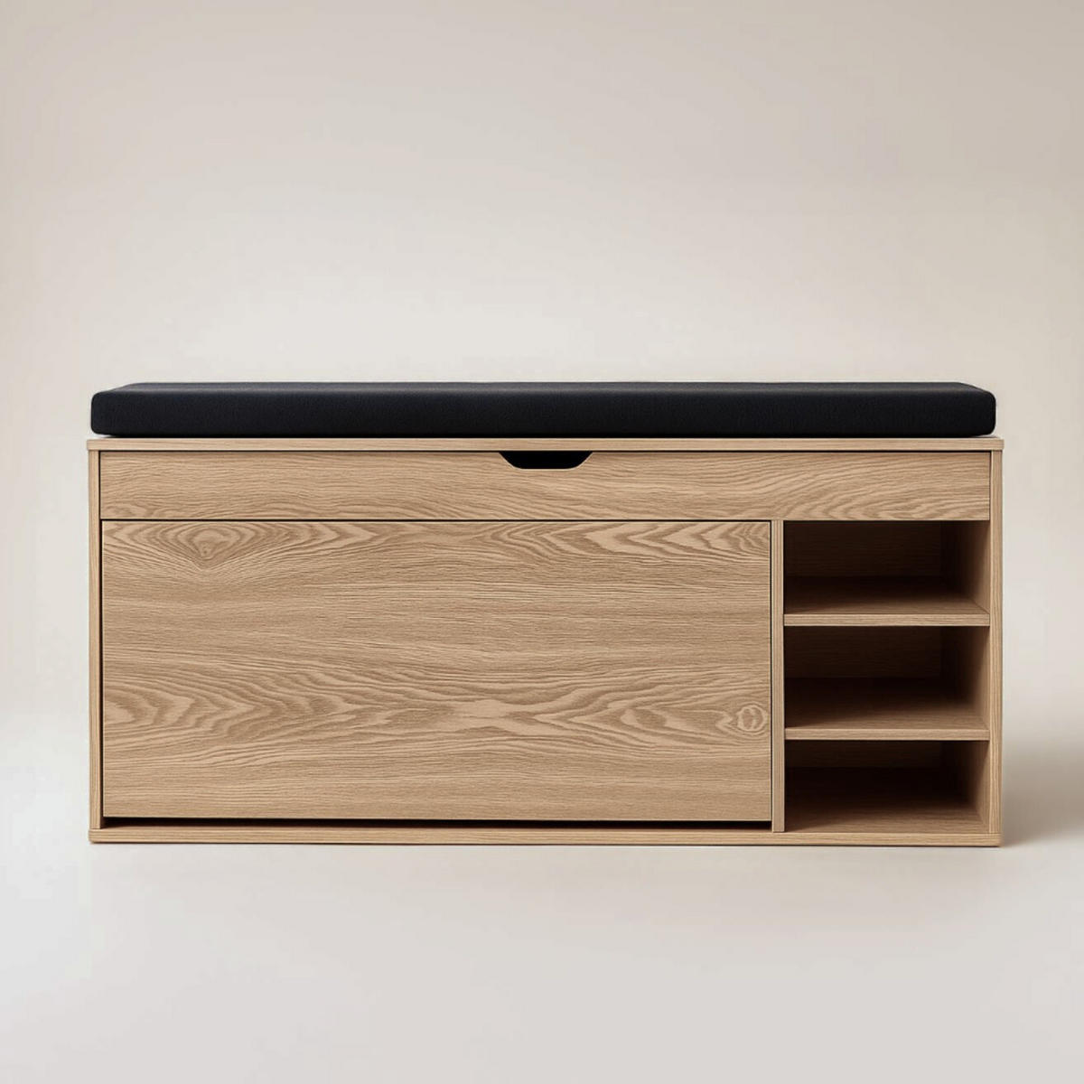 SCHUHSCHRANK Gradia 100/34/50 cm Sitzfläche ausziehbar - Braun, Holzwerkstoff (34/50/100cm) - BOXIMO