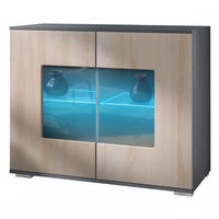 KOMMODE Grömitz Eiche sägerau - Eiche San Remo, Holzwerkstoff (92.5/75.5/35cm) - Vladon
