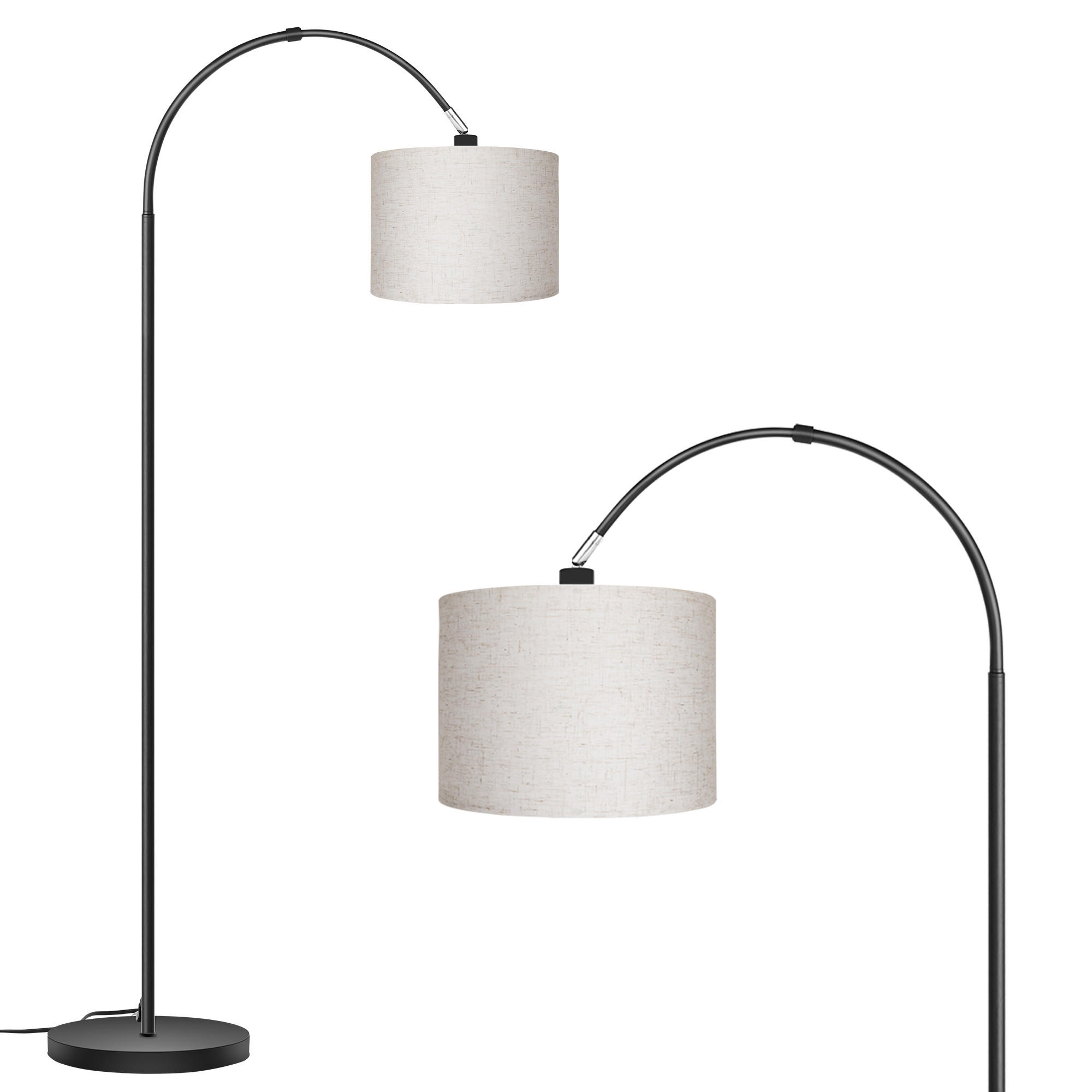 STEHLEUCHTE FL1131A LED Wohnzimmer - Schwarz, Metall (25/25/170cm) - LOVHAUS