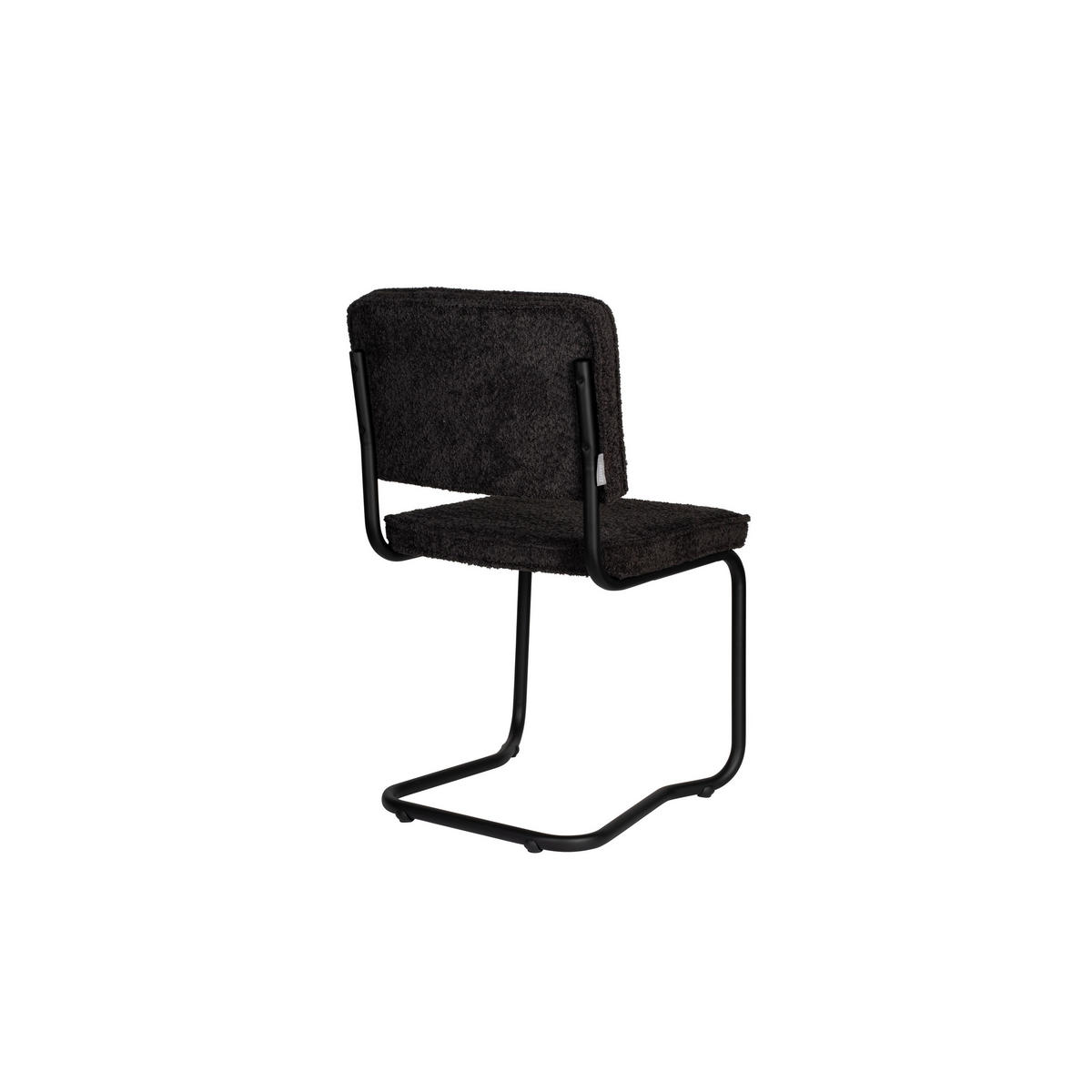 ESSZIMMERSTUHL Ridge Kink Soft Schwarz - 2 er Set - Schwarz, Textil (48/85/50cm) - Zuiver