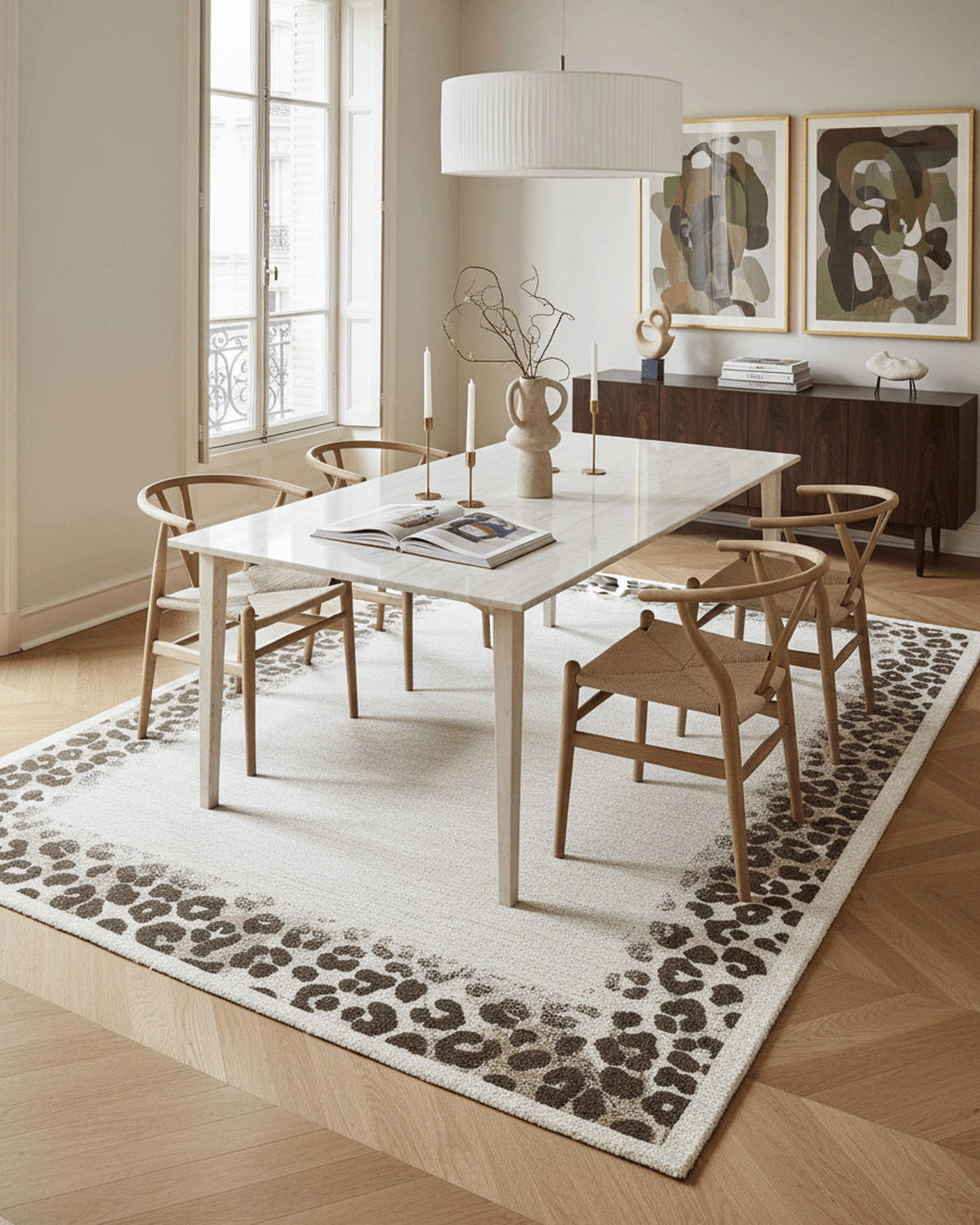 TEPPICH, Weicher mit Leoparden-Design beige - Beige, Textil (120/170cm) - AFK Living