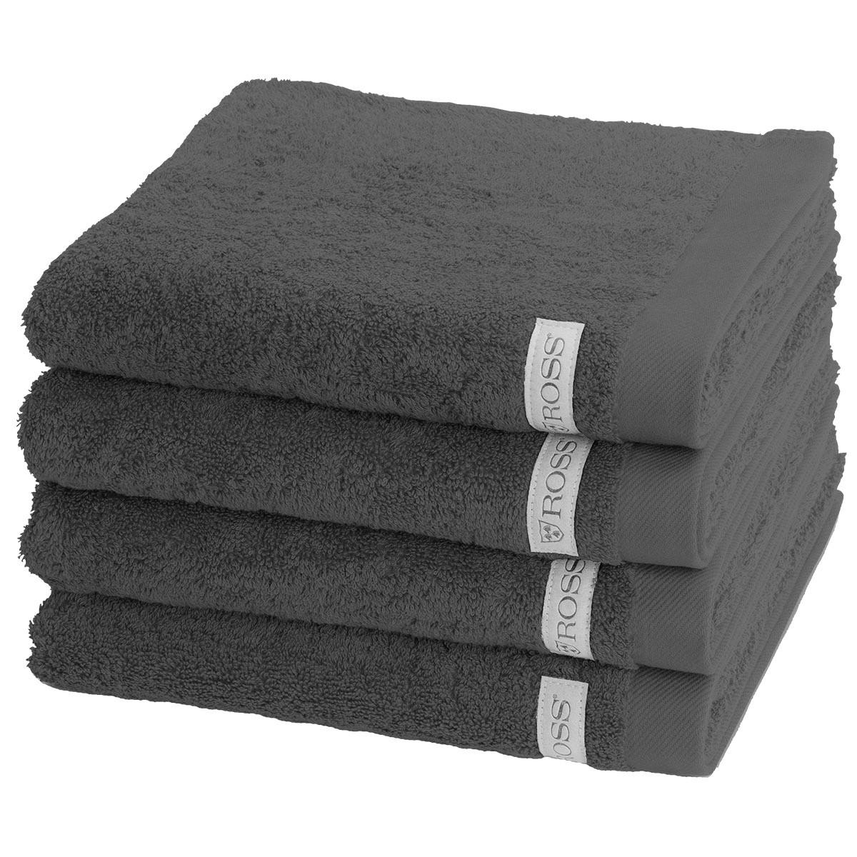 HANDTUCH Sinfonie 4er-Set - Dunkelgrau, Textil (50/100cm) - Ross