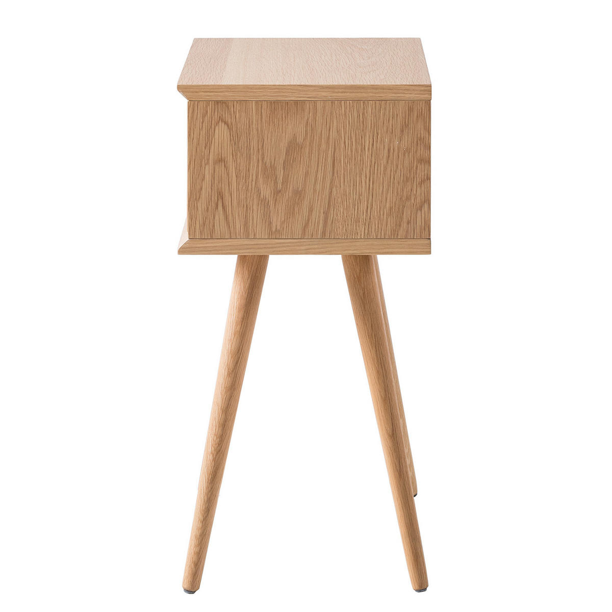 NACHTTISCH - Eiche teilmassiv - Eichefarben, Holzwerkstoff (40/61/30cm) - home24