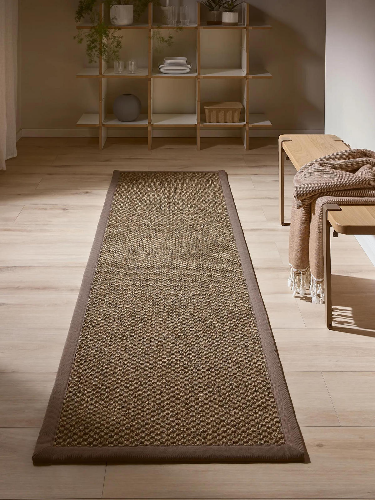 SISALTEPPICH Greta Grau 70x300 cm - Grau, Textil (70/300cm) - benuta Pure