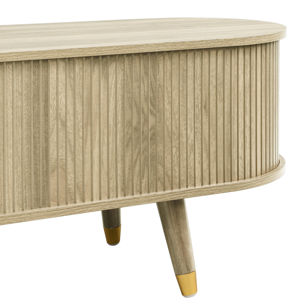 TV-ELEMENT175X38X45CM mit SchiebetürenLowboard Eichenholzfarbe Landhausstil - Naturfarben, Holz (45.72/17.15/118cm) - Raelunyi