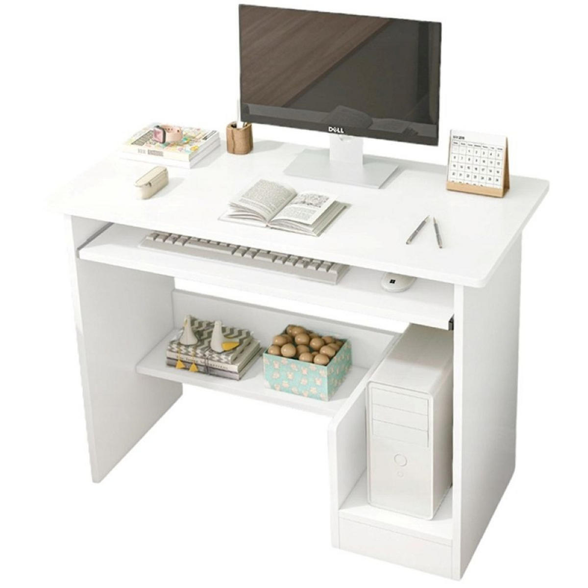 COMPUTERTISCH, weiß 80/40/74 cm - Weiß, Holzwerkstoff (40/80/74cm)