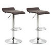 BARHOCKER 2er Set Stoff Dunkelgrau - Chromfarben/Dunkelgrau, Textil/Metall (36/63/39cm) - CLP