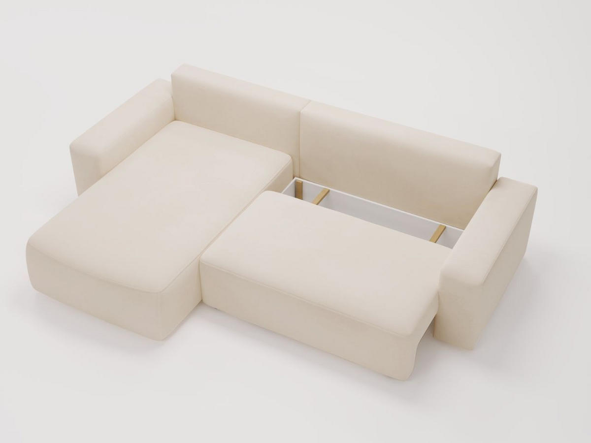 ECKSOFA Tazones Beige Links - Beige, Holz/Kunststoff (250/165cm) - Graingold
