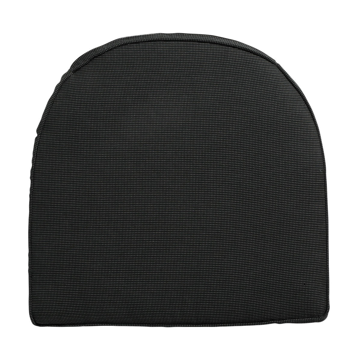 SITZKISSEN YORK Rippe 48/48 cm 4er-Set - Schwarz, Textil (48/5/48cm) - Madison
