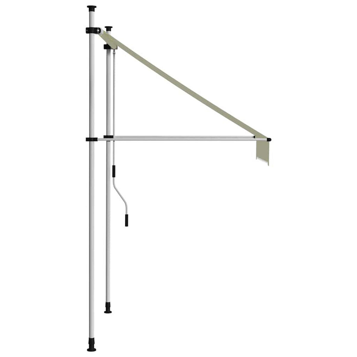 EINZIEHBARE Markise Handbetrieben 100 cm Creme - Creme, Textil (100/1/1cm) - furnicato