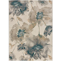 WEBTEPPICH Beige Sara 80/150 cm - Blau/Beige, Naturmaterialien/Textil (80/150cm) - Atticgo