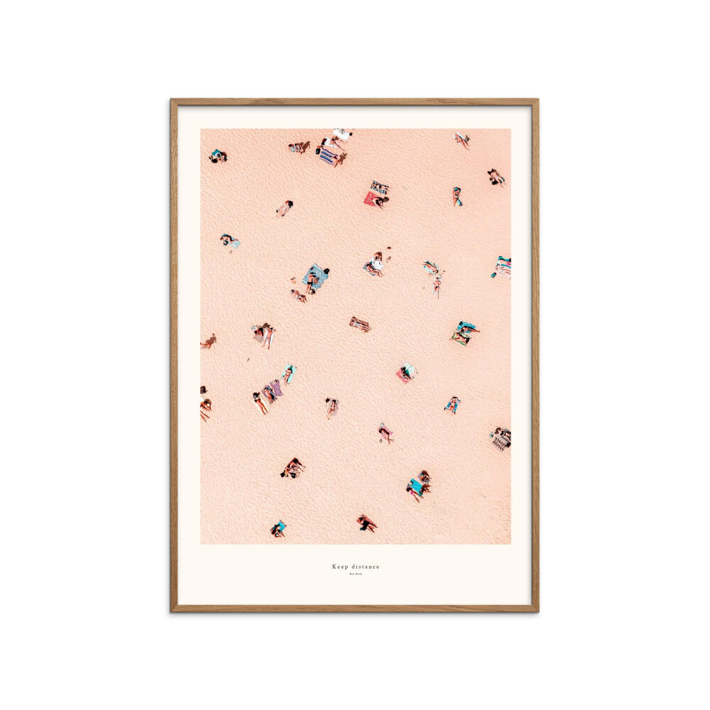 POSTER mit Rahmen A.P. Atelier - Distance - Pink/Eichefarben, Holz/Papier (50/70cm) - Poster&Frame