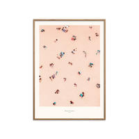 POSTER mit Rahmen A.P. Atelier - Distance - Pink/Eichefarben, Holz/Papier (30/40cm) - Poster&Frame