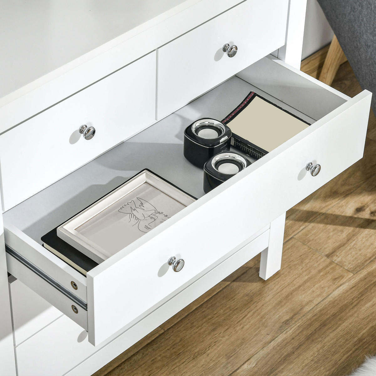 NACHTTISCH Weiß 39.5/79.0/80.5cm - Weiß, Holzwerkstoff (79/80.5/39.5cm)