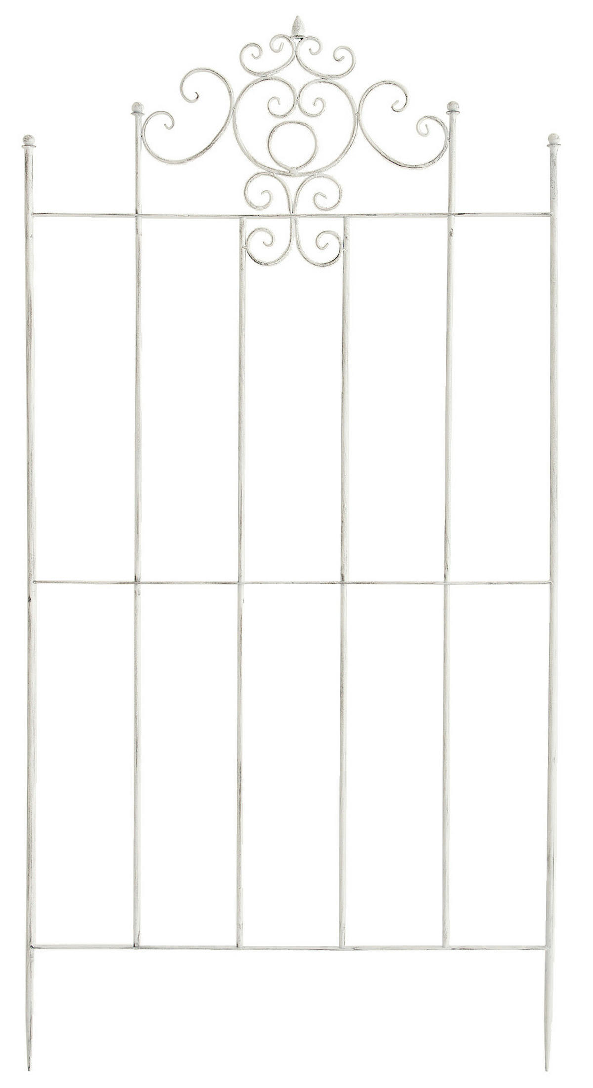 RANKGITTER 2er Set Metall antik weiß - Weiß, Metall (85.5/170/2cm) - CLP