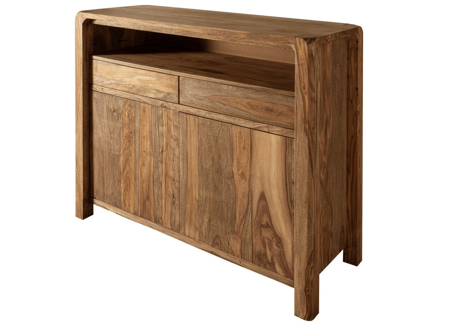 SIDEBOARD Sheesham 120x45x100 braun geölt BUENO #1005 - Braun, Holz (120/100/45cm) - Massivmoebel24