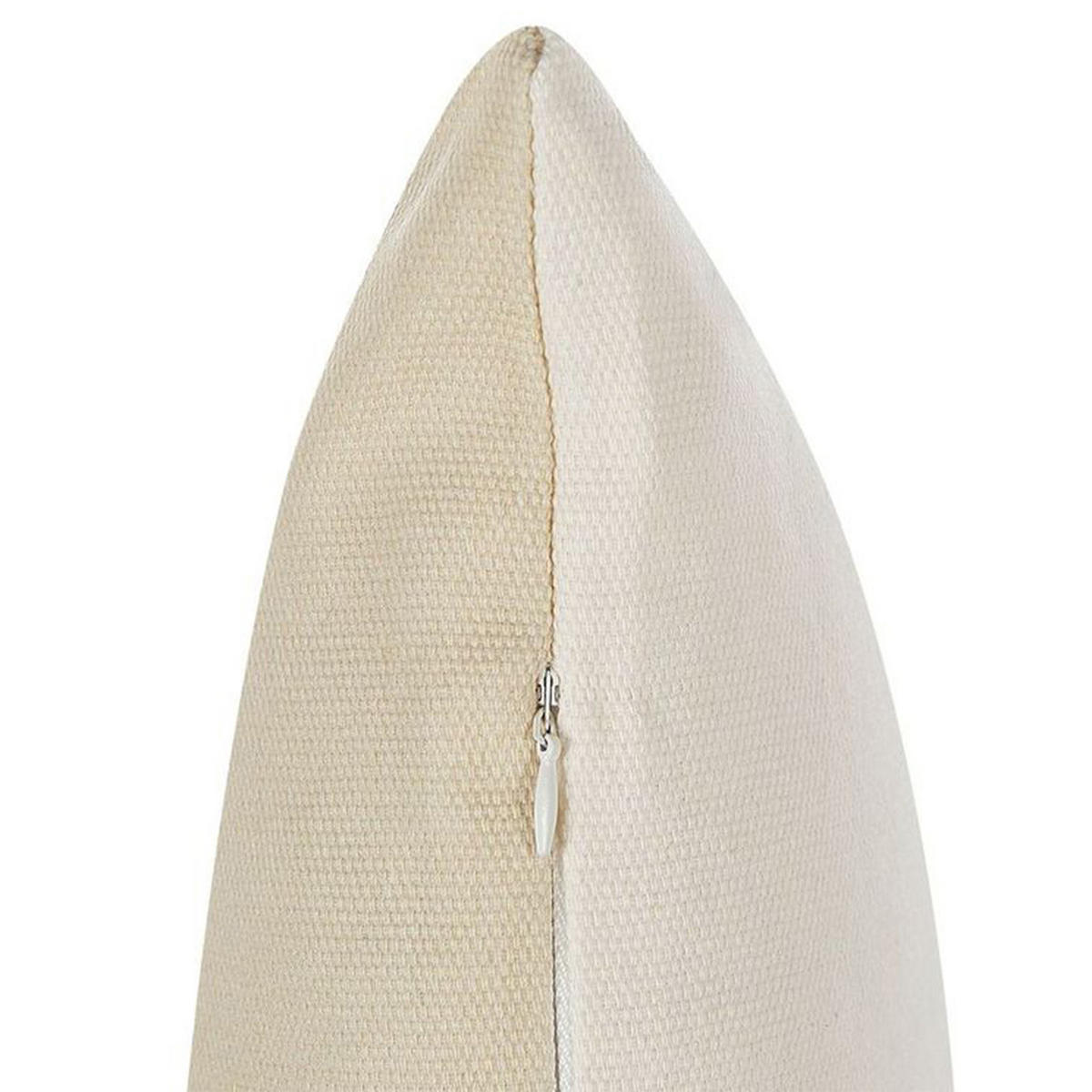 DEKOKISSEN 2er-Set Hellbeige 30/50 cm Nierembergia - Beige, Naturmaterialen/Textil (30/50cm) - Beliani