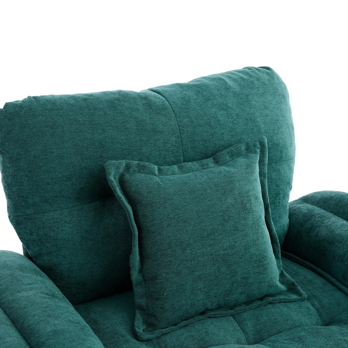 DREHSESSEL Chenille-Bezug 360° Drehfunktion mit Metallfuß 116/84/96 cm Grün - Grün, Textil (84/96/116cm) - Redom