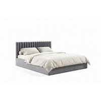 POLSTERBETT Fame Grau 90x200 cm, mit Bettkasten und Paneel-Kopfteil - Grau, Holzwerkstoff/Textil (90/200cm) - Bettso