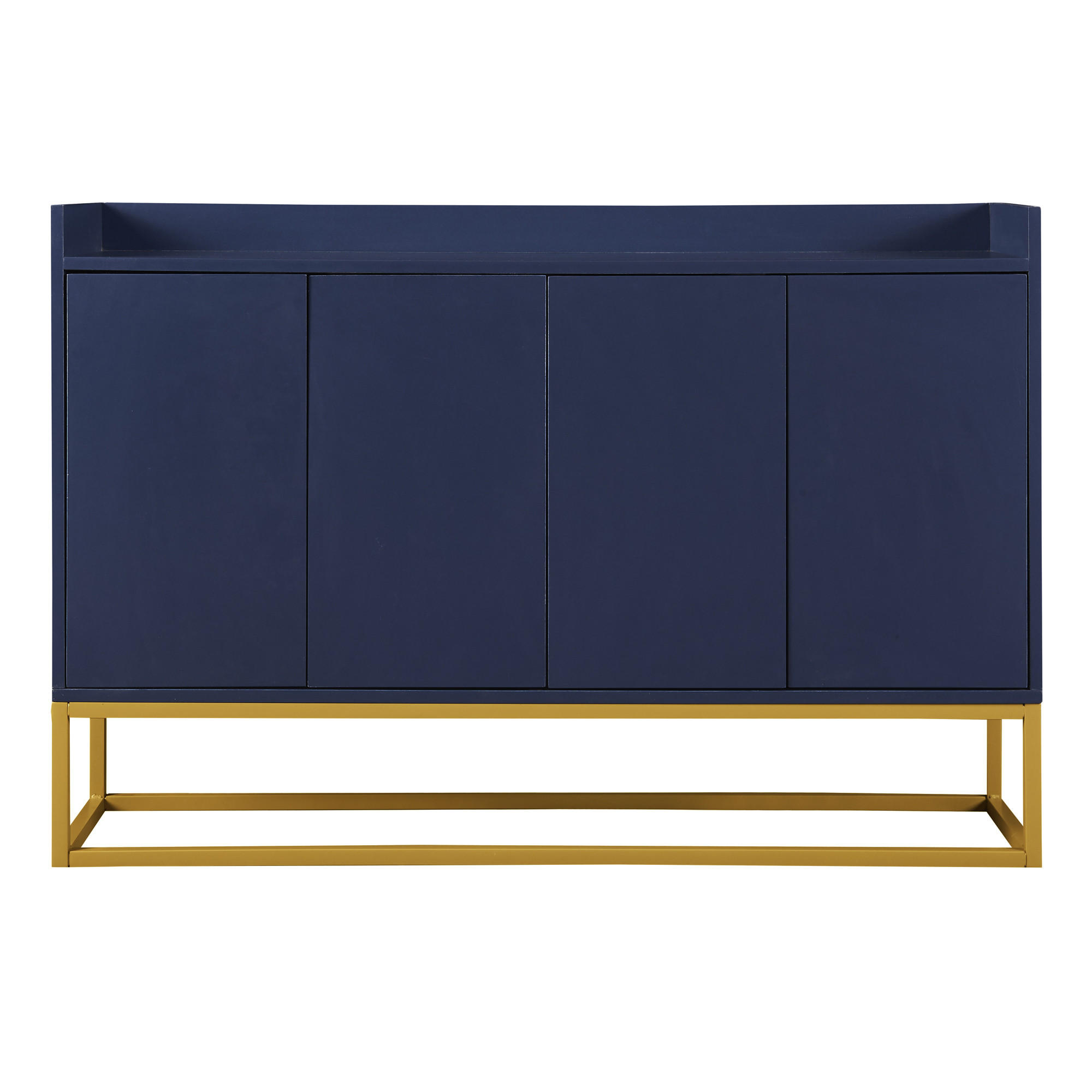 KÜCHENBUFFET mit LED-Beleuchtung und verstellbaren Einlegeböden, 120 x 30 x 80 cm, Dunkelblau, Spanplatte - Dunkelblau, Holzwerkstoff (120/80/30cm) - SONNENH