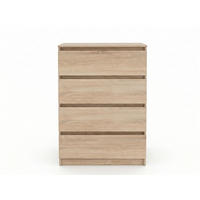 KOMMODE mit vier Schubladen in Sonoma - Sonoma Eiche, Holzwerkstoff (70/100/40cm) - Home Collective