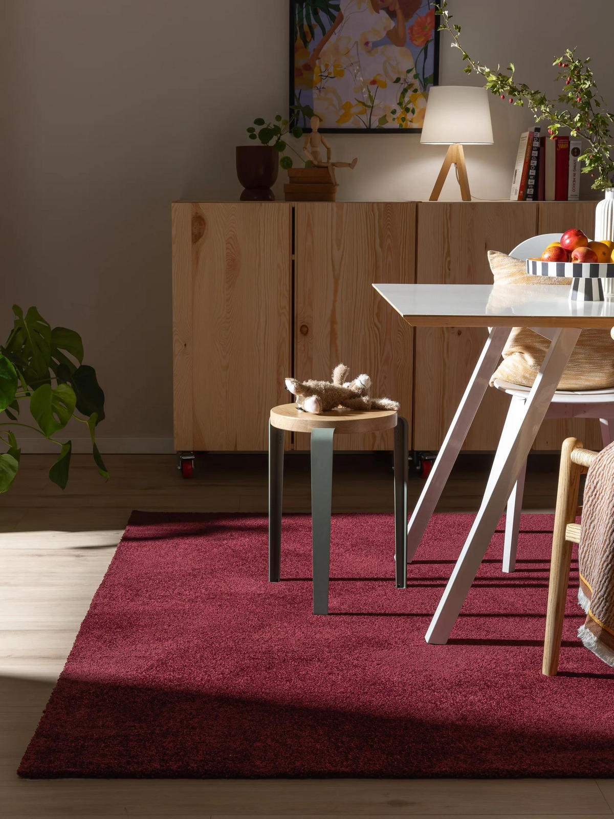 TEPPICH Nina waschbar 200/300 cm - Rot, Kunststoff (200/300cm) - benuta Nest