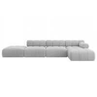 ECKSOFA modulares Sofa Lizur-L2 - 380x160x70 cm Grau Cord - Grau, Holzwerkstoff/Textil (380/160cm) - ALTDECOR