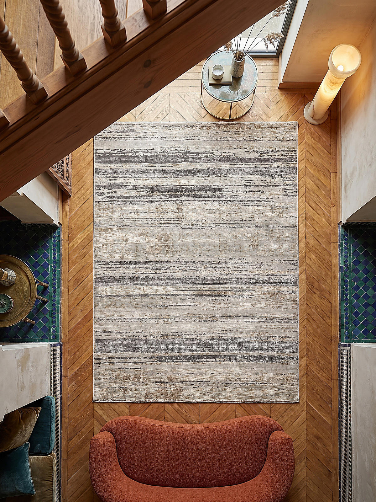 KURZFLORTEPPICH HORNER, Streifen, Natur, 160 x 230 cm - Beige, Textil (160/230cm) - KADIMA DESIGN