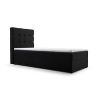 BETT - Boxspringbett 90x200 - 05 Hugo 100 - Schwarz - Schwarz, Holz (90/200cm) - Möblo