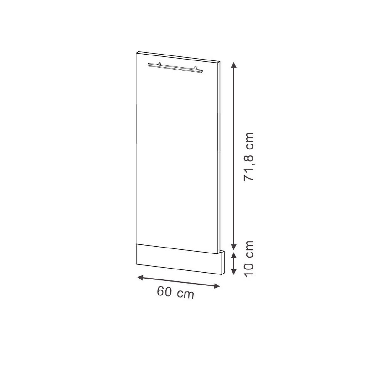 ČELNÍ PANEL MYČKY Fame-Line Tmavě šedá - tmavě šedá/antracitová, kompozitní dřevo (60/81.8/1.6cm) - Vicco