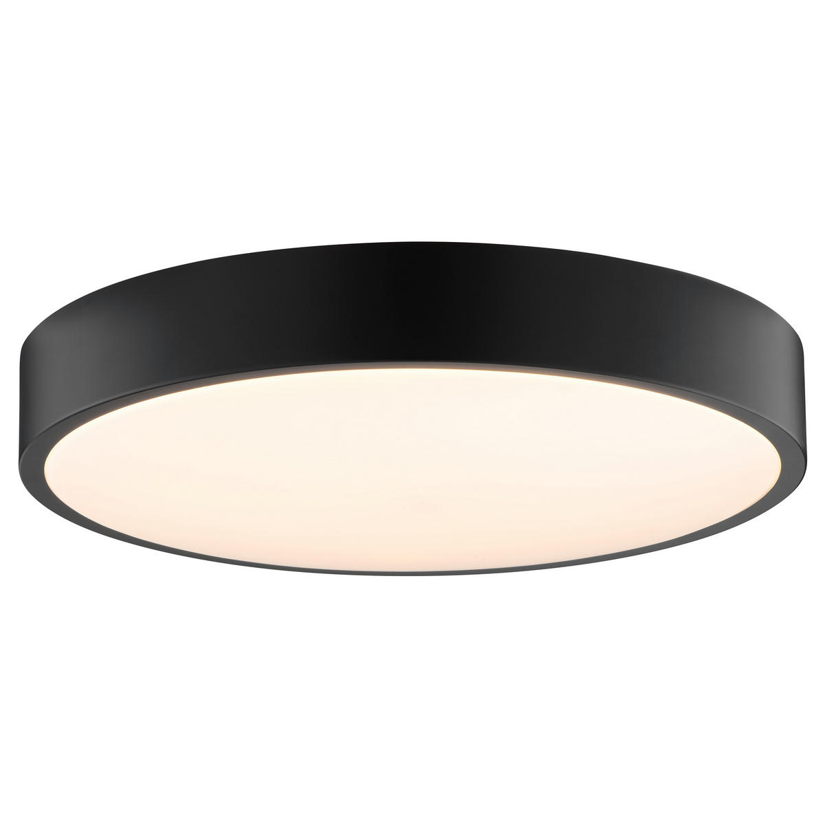 LED DECKENLEUCHTE Delvin Schwarz/Weiß 33/33/7 cm - Schwarz, Metall (33/33/7cm) - Brilliant