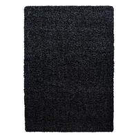 TEPPICH Hochflor Unifarben Polypropylen Wohnzimmer Shaggy Anthrazit Rechteckig 140x200 - Anthrazit, Textil (140/200cm) - KADIMA DESIGN