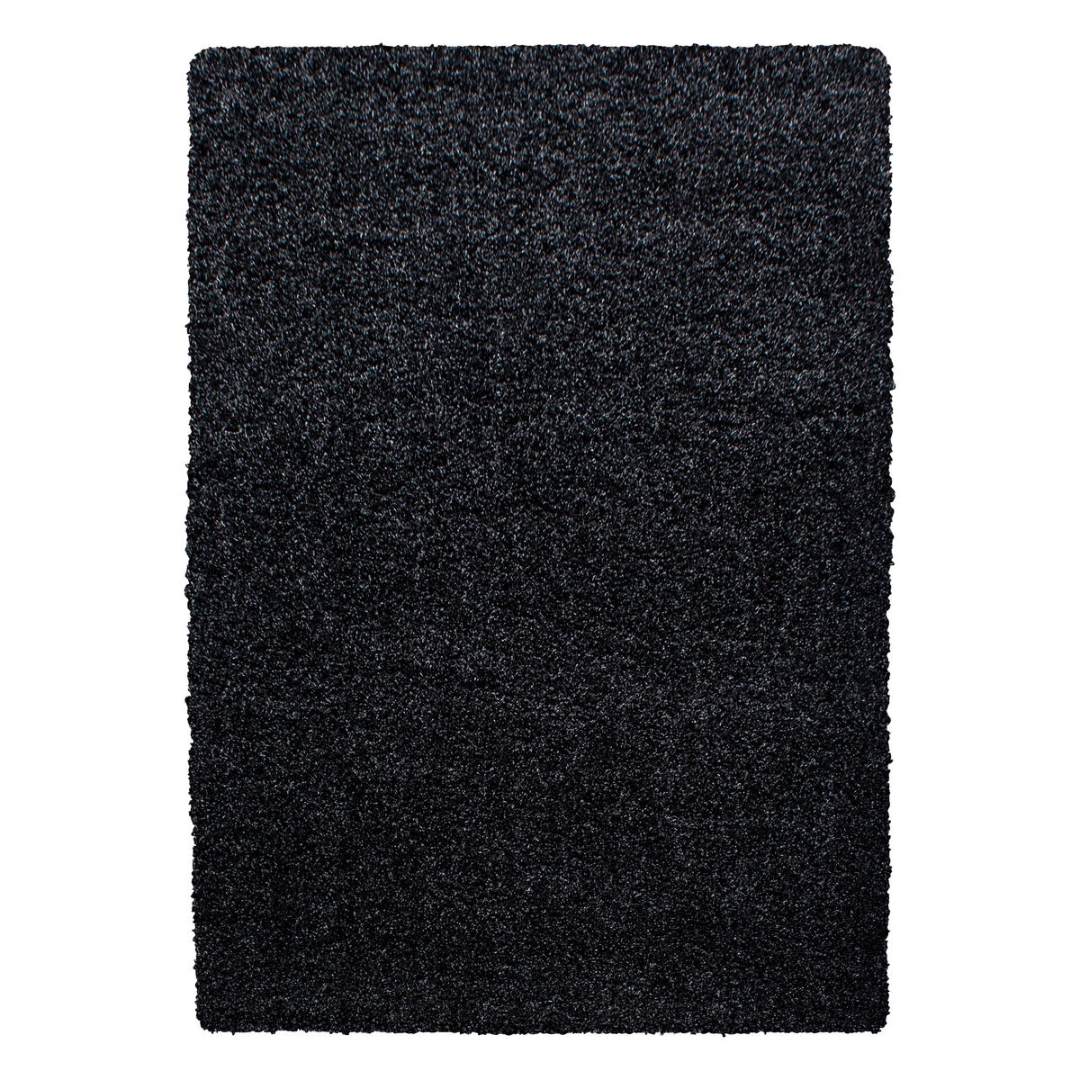 TEPPICH Hochflor Unifarben Polypropylen Wohnzimmer Shaggy Anthrazit Rechteckig 140x200 - Anthrazit, Textil (140/200cm) - KADIMA DESIGN