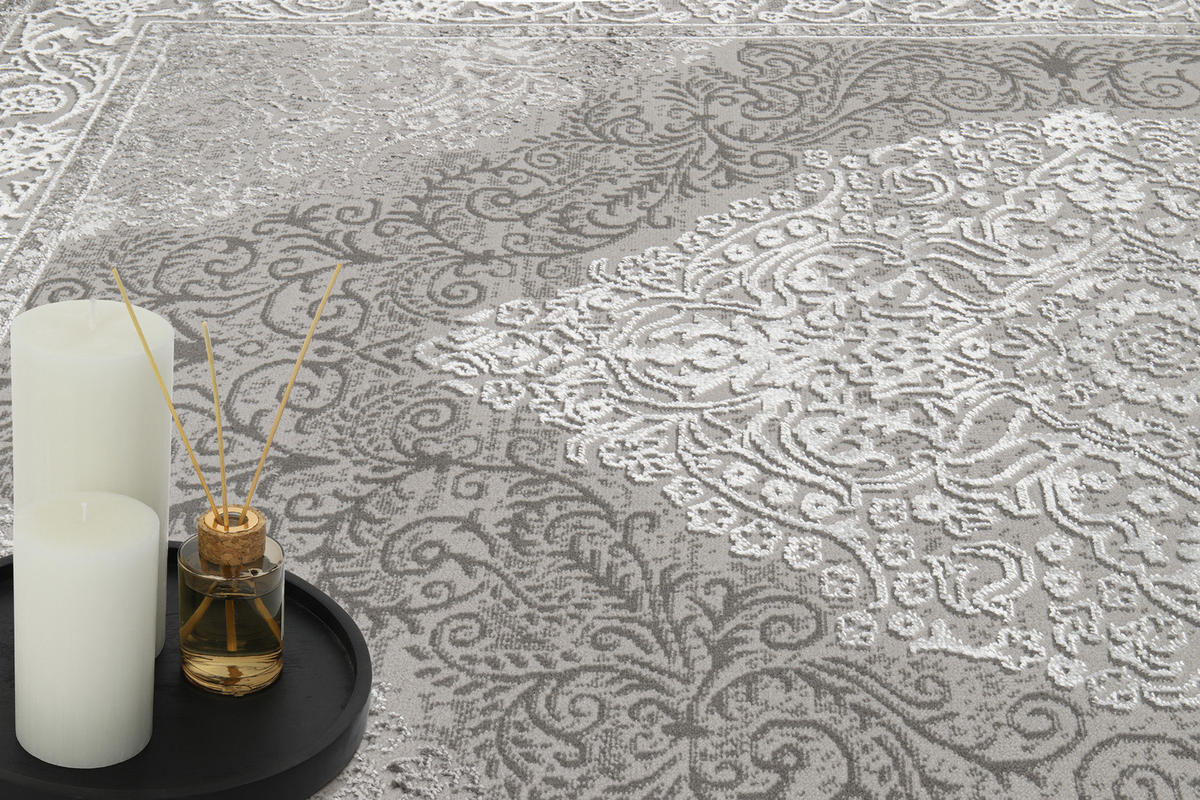 TEPPICH ARES Hellgrau 250/350 cm - Hellgrau, Kunststoff (250/350cm) - Tapiso