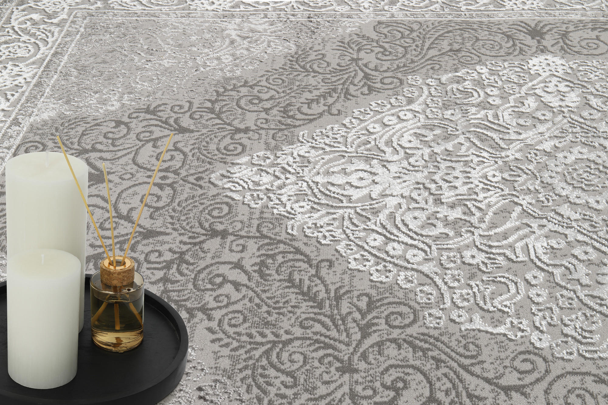 Thumbnail - Tapiso Teppich, Hellgrau, Kunststoff, 250x350 cm, Teppiche & Böden, Teppiche, Flachgewebe-Teppiche